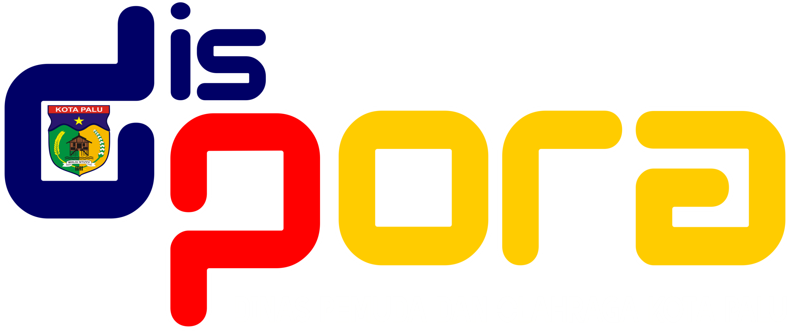logo dispora kota palu font putih